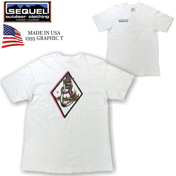 アメリカ製 幻のアウトドアブランド シークエル 90年代 MADE IN USA SEQUELTシャツ