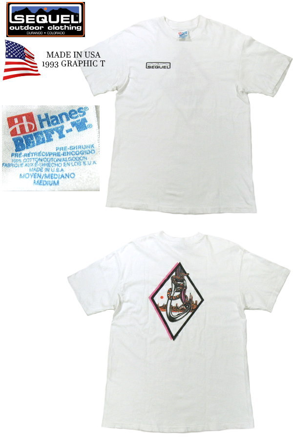 アメリカ製 幻のアウトドアブランド シークエル 90年代 MADE IN USA SEQUELTシャツ