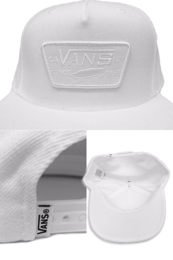 日本未発売 VANS バンズ 総刺繍ロゴ パッチ付き スナップバック ベースボールキャップ 本物正規品