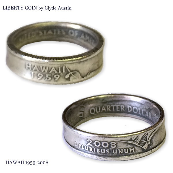 LIBERTY COIN JEWELRY Clyde Austin HAWAII ハワイ コインから製作されたリング