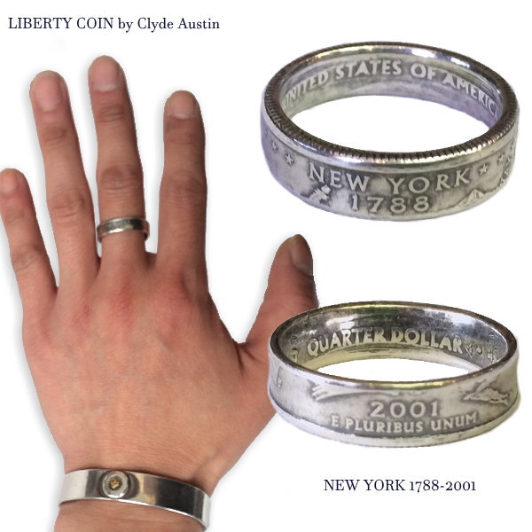 LIBERTY COIN JEWELRY Clyde Austin NEWYORK ニューヨーク柄のコインから製作されたリング