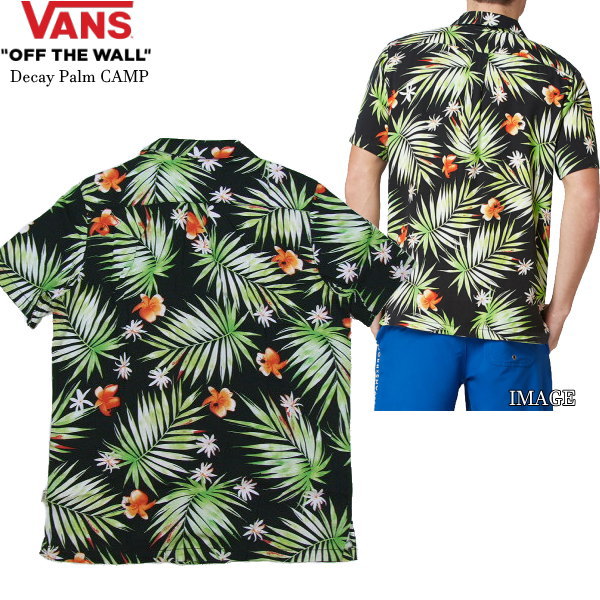 アメリカ企画 日本未発売 バンズ ヴァンズ VANS パームツリー ハワイアン メンズ アロハシャツ