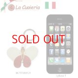★完売 イタリア製 ラクオイエリア MADE IN ITLY製 La Couieria ハンドメイド レザーキーホルダー 【ちょうちょ】 レザー革ものでは著名なトスカーナ地方で創業 1品1品 革細工職人が手がける 温もりあるハンドメイド レザークラフト
