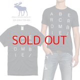 ★完売 アバクロ セール 100%本物保証 ABERCROMBIE 総刺繍ロゴTシャツ 旧ロゴタグ採用 メンズ半袖Tシャツ 【ネイビー】（アバクロカラー番号023） USA直営店買い付け正規品　Abercrombie & Fitch　品番123-238-1729-023