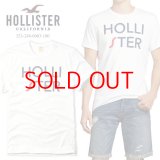 ★完売 ホリスター セール 100%本物保証 アバクロ兄弟ブランド HOLLISTER ロゴツイルアップリケ メンズ半袖Tシャツ ホワイト （カラー番号100）　HOLLISTER　USA直営店買い付け正規品 品番323-248-0003-100