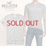 ★ホリスター セール 100%本物保証 アバクロ兄弟ブランド Hollister califoniaロゴ ラバープリント メンズ半袖Tシャツ 杢調グレー （カラー番号011）　HOLLISTER　USA直営店買い付け正規品 品番323-243-1409-011