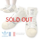 ★完売 アディダス 1980年代 フランス製 オリジナル ビンテージ プロモデル ホワイト×ブラック US8 26cm MADE IN FRANCE adidas PROMODEL