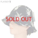 ★完売 セール半額 PLAYBOY プレイボーイ 正規代理店ライセンス ラビット モノグラム ベルハット 【ブラック】プレイボーイ公式ライセンス 老舗帽子メーカー 栗原コーポレーション製