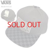 ★完売 セール VANS バンズ  ベアーパッチ チェッカーフラッグ スナップバック ベースボールキャップ  BEAR PATCH SNAPBACK CAP 推奨頭周囲55-60cm 本物正規品 お振込み決済にて8%還元！