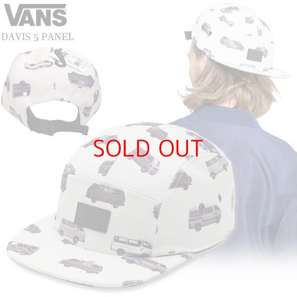 画像1: ★完売 セール VANS バンズ ミニバンプリント 5パネル キャンパーハット  キャップ 【アンティーク ホワイト】 DAVIS 5 PANEL CAMPER HAT CAP 推奨頭周囲56-60cm 本物正規品 お振込み決済にて8%還元！