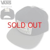 ★完売 セール VANS バンズ  ヴァンズ ベアーパッチ  スナップバック ベースボールキャップ 【ブラック×グレー】 BEAR PATCH SNAPBACK CAP 推奨頭周囲55-60cm 本物正規品 お振込み決済にて8%還元！