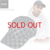 ★セール 新品本物 HUF アメリカ サンフランシスコ発 ハフ ブラックアウト リフレクター仕様 チェックキャップ 黒 推奨頭囲55-60cm