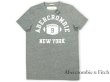 画像3: ★完売 アバクロ セール 100%本物保証 ABERCROMBIE NEWYORK ラグビーボール オールフロッキープリント メンズ半袖Tシャツ 杢調ネップグレー　（アバクロカラー番号 012） USA直営店買い付け正規品　Abercrombie & Fitch　品番123-238-1348-012 (3)