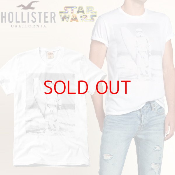 画像1: ★完売 ホリスター 再値下げセール 入手難 HOLLISTER STARWARSコラボ ストームトルーパープリント メンズ半袖Tシャツ 爽やかなホワイト（001） USA直営店買い付け正規品 品番323-243-1557-001 100%本物保証 アバクロ兄弟ブランド ホリスター×スターウォーズ コラボ 限定Tシャツ (1)