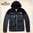 画像4: ★完売 ホリスター セール100%本物保証 正規品 HOLLISTER フェルト&刺繍ロゴ 切り替えボディ フルジップ スエットパーカー 【ネイビー×杢ネイビー】 （カラー番号200） USA直営店買い付け正規品 品番322-226-0418-200 (4)