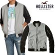 画像1: ★完売 ホリスター セール100%本物保証 正規品 HOLLISTER HCO刺繍ロゴ ツートンボディ フルジップ MA-1風 スエットジャケット 【グレー×ブラック】 （カラー番号011） USA直営店買い付け正規品 品番322-221-0348-011 (1)