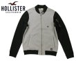 画像3: ★完売 ホリスター セール100%本物保証 正規品 HOLLISTER HCO刺繍ロゴ ツートンボディ フルジップ MA-1風 スエットジャケット 【グレー×ブラック】 （カラー番号011） USA直営店買い付け正規品 品番322-221-0348-011 (3)