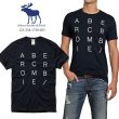 画像1: ★完売 アバクロ セール 100%本物保証 ABERCROMBIE 総刺繍ロゴTシャツ 旧ロゴタグ採用 メンズ半袖Tシャツ 【ネイビー】（アバクロカラー番号023） USA直営店買い付け正規品　Abercrombie & Fitch　品番123-238-1729-023 (1)