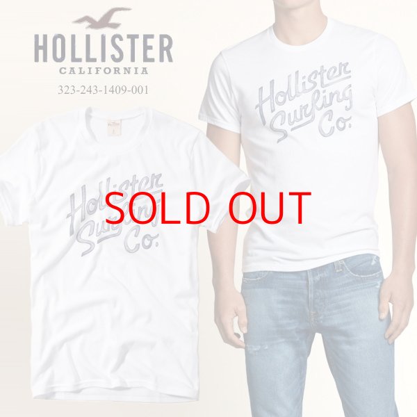 画像1: ★完売 ホリスター セール 100%本物保証 アバクロ兄弟ブランド Hollister surfing coロゴラバープリント メンズ半袖Tシャツ ホワイト （カラー番号001）　HOLLISTER　USA直営店買い付け正規品 品番323-243-1409-001 (1)