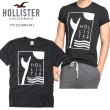 画像1: ★完売 ホリスター セール 100%本物保証 アバクロ兄弟ブランド Hollister 太陽にウェーブ サーフボード ラバープリント メンズ半袖Tシャツ スミクロ （カラー番号051）　HOLLISTER　USA直営店買い付け正規品 品番375-323-0001-051 (1)