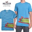 画像1: ★完売 ホリスター再値下げセール  本物保証 アバクロ兄弟ブランド Hollister サーフボード グラフィックプリント メンズ半袖Tシャツ 杢サックスブルー （カラー番号024）　HOLLISTER USA直営店買い付け正規品 品番323-243-1721-024 (1)