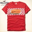 画像2: ★完売 ホリスター 再値下げセール 本物保証 アバクロ兄弟ブランド Hollister チェッカーフラッグ ホットドッグ グラフィックラバープリント メンズ半袖Tシャツ レッド （カラー番号050）　HOLLISTER USA直営店買い付け正規品 品番323-243-1722-050 (2)