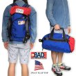 画像2: ★完売 30%オフセール MADE IN USA アメリカ製 BEST AMERICAN DUFFLE（ベストアメリカンダッフル） BAD BAGS（バッドバックス）代理店完全別注モデルのデイパック 【2way flap top】 2通りで使用可能 【ブルー×レッド】アメリカのアウトドア専門誌「Outside」から 「The best all-around duffel bag available」と絶賛されているダッフルバックブランド (2)