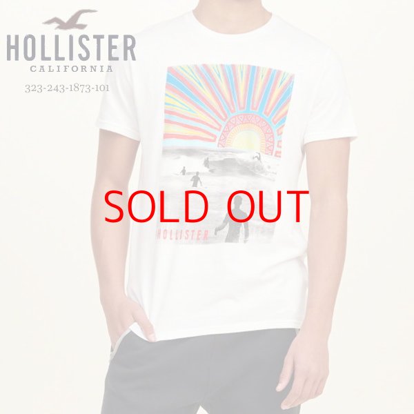 画像1: ★完売 ホリスター セール 本物保証 アバクロ兄弟ブランド Hollister カラフルグラフィック サーフィンフォトプリント メンズ半袖Tシャツ（カラー番号101）　HOLLISTER USA直営店買い付け正規品 品番324-243-1873-101 (1)