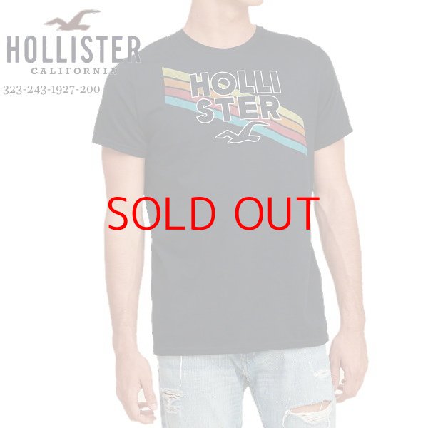 画像1: ★完売 ホリスター セール 本物保証 アバクロ兄弟ブランド Hollisterロゴ シーガル オーバー ザ レインボー グラフィックプリント メンズ半袖Tシャツ ネイビー（カラー番号200）HOLLISTER USA直営店買い付け正規品 品番324-243-1927-200 (1)