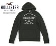 画像3: ★完売 ホリスター 本物保証 アバクロ兄弟ブランド Hollister ホリスターロゴ サーフボード 立体総刺繍仕上げ スエットパーカー チャコール スミクロ（カラー番号018）HOLLISTER USA直営店買い付け正規品 品番375-322-0013-018 お振込み決済にて８％還元！ (3)