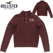 画像1: ★完売 ホリスター 本物保証 アメリカ買い付け USED HOLLISTERロゴ カモメ刺繍 立ち襟 ヘンリーネックスエット S表記サイズ 【バーガンディ】レアな廃番モデル HOLLSITER HENRY NECK SWEAT (1)