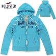 画像1: ★完売 ホリスター 本物保証 アメリカ買い付け USED HOLLISTERデコレーションロゴ SURF CLUB刺繍 フルジップ スエットパーカー M表記サイズ 【ターコイズブルー】HOLLSITER SWEAT PARKA (1)