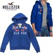 画像1: ★完売 ホリスター 本物保証 アメリカ買い付け USED HOLLISTER WAVE CLASSIC 立体フェルトロゴ フルジップ スエットパーカー S表記サイズ 【ブルー】 ヘッドフォンコードもすっきり使える！ HOLLSITER SWEAT PARKA (1)