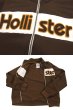 画像3: ★完売 ホリスター 本物保証 アメリカ買い付け USED 初期 HOLLISTER デコレーションロゴ フルジップ トラックジャージジャケット L表記サイズ 【ブラウン】 HOLLSITER TRACK JACKET (3)