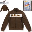 画像1: ★完売 ホリスター 本物保証 アメリカ買い付け USED 初期 HOLLISTER デコレーションロゴ フルジップ トラックジャージジャケット L表記サイズ 【ブラウン】 HOLLSITER TRACK JACKET (1)