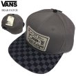 画像1: ★完売 セール 再入荷 VANS ヴァンズ バンズ ベアーパッチ チェッカーフラッグバイザー スナップバック ベースボールキャップ  BEAR PATCH SNAPBACK CAP 推奨頭周囲55-60cm 本物正規品 お振込み決済にて8%還元！ (1)