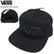 画像1: ★完売 セール VANS バンズ OFF THE WALL VANS立体刺繍ロゴ スナップバック ベースボールキャップ 【ブラック×グレー】 WILMINGTON SNAP SNAPBACK CAP 推奨頭周囲56-60cm 本物正規品 お振込み決済にて8%還元！ (1)