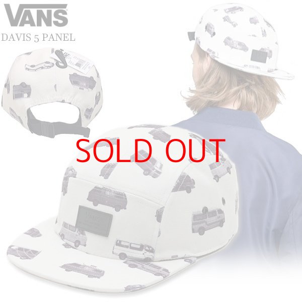 画像1: ★完売 セール VANS バンズ ミニバンプリント 5パネル キャンパーハット  キャップ 【アンティーク ホワイト】 DAVIS 5 PANEL CAMPER HAT CAP 推奨頭周囲56-60cm 本物正規品 お振込み決済にて8%還元！ (1)