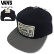 画像1: ★完売 セール VANS バンズ  ヴァンズ ベアーパッチ  スナップバック ベースボールキャップ 【ブラック×グレー】 BEAR PATCH SNAPBACK CAP 推奨頭周囲55-60cm 本物正規品 お振込み決済にて8%還元！ (1)