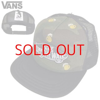 ☆完売 セール VANS バンズ スナップバック ベースボールキャップ 【迷彩柄 ビールジョッキ刺繍】 SNAPBACK CAP ALLOVER IT  BEER 推奨頭周囲56-60cm 本物正規品 お振込み決済にて8%還元！｜VANS （ヴァンズ バンズ）-Vans キャップ｜clipclop