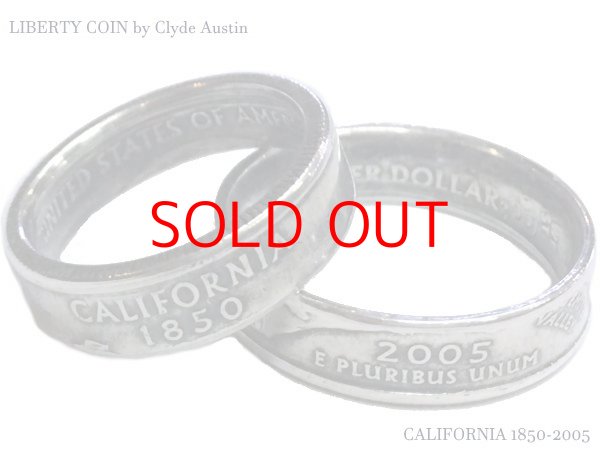 画像3: ★完売 アメリカ発 リバティコインジュエリー 元祖 クライド・オースティン氏作 コインリング 【CALIFORNIA 1850-2005】  50州25セント硬貨プログラムより発行された 米国25セントコインから製作された コイン製指輪 LIBERTY COIN JEWELRY by Clyde Austin (3)