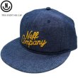 画像2: ★完売 セール NEFF HEADWEAR ネフヘッドウェア 本物正規品 NEFF COMPANY チェーンステッチ刺繍ロゴ インディゴデニム キャップ 推奨頭周囲56-60cm お振込み決済にて8%還元！ (2)