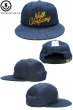 画像3: ★再入荷 セール NEFF HEADWEAR ネフヘッドウェア 本物正規品 NEFF COMPANY チェーンステッチ刺繍ロゴ インディゴデニム キャップ 推奨頭周囲56-60cm お振込み決済にて8%還元！ (3)