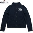 画像1: ★完売 ホリスター 本物保証 アメリカ買い付け USED HOLLISTER 立体刺繍ロゴ フルボタン スエット トラックジャケット L表記サイズ 【ネイビー】 軽いアウターとしてもお勧めの１着 HOLLSITER SWEAT PARKA (1)