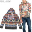 画像1: ★完売 セール デニム&サプライbyラルフローレン 100%本物保証 正規品 DENIM & SUPPLY リメイク加工アメリカ国旗柄パッチ付き 人気のネイティブ柄スエットパーカー USA直営店買い付け品 DENIM & SUPPLY by Ralph Lauren  お振込み決済にてさらに8%還元！  (1)