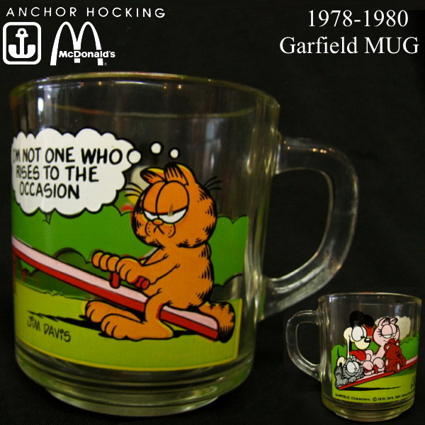 【ほぼ新品・1978年】アンカーホッキング ガーフィールド マクドナルド  マググラス/カップ