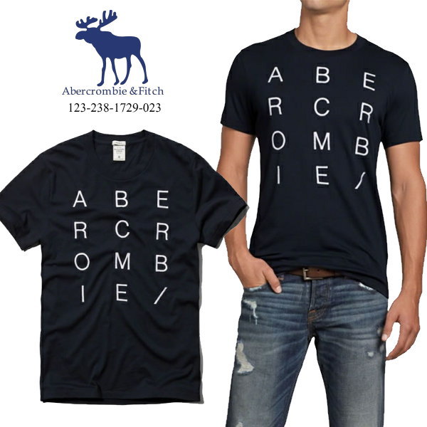 ☆完売 アバクロ セール 100%本物保証 ABERCROMBIE 総刺繍ロゴTシャツ