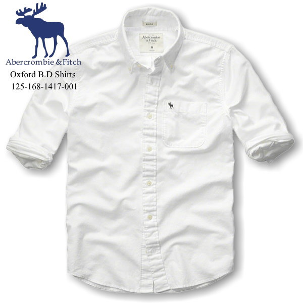 アバクロ　新品　タグ付き　ボタンダウンシャツ　ワンポイント刺繍