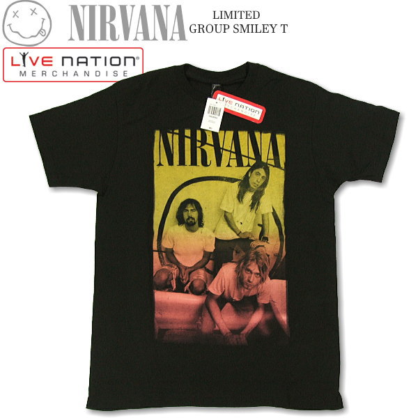 ☆NIRVANA ニルバーナ ニルヴァーナ公式 LIVE NATIONライセンス NIRVANA イン バスタブ フォト イエローレッドグラデーション  プリントTシャツ grunge is NOT dead！な１着 フェス イベント ファッションコーデに欠かせないバンドTシャツ｜IMPORT  OTHER （インポート 他 ...