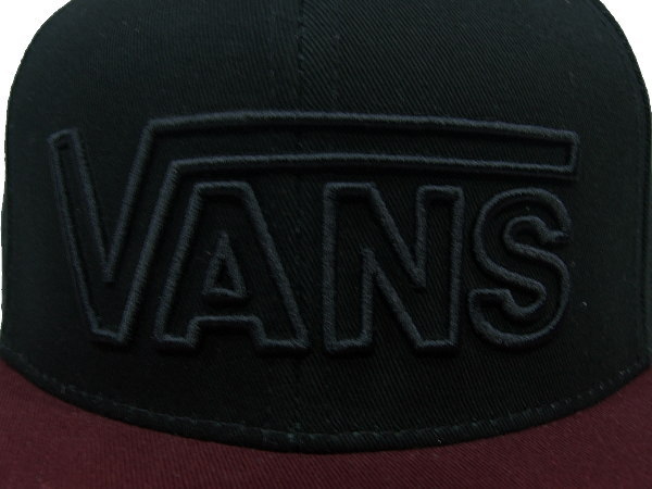 セール 新品 Us企画 バンズ Vans アウトライン立体刺繍ロゴ スナップバック ベースボールキャップ Drop Outline Snapback Cap ブラック バーガンディ 推奨頭周囲55 60cm 東京オリンピックに向けて Vans ヴァンズ バンズ Vans キャップ Clipclop